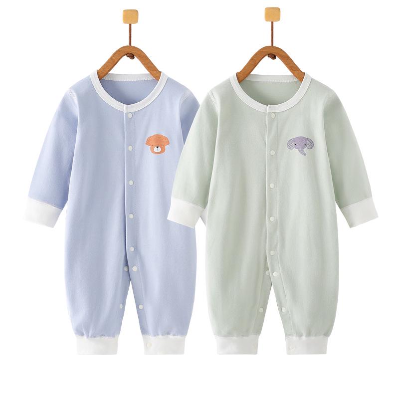 Autumn Newborn Pure Cotton Rompers: Air Conditioning Monk Clothes for Spring, Summer, and Fall