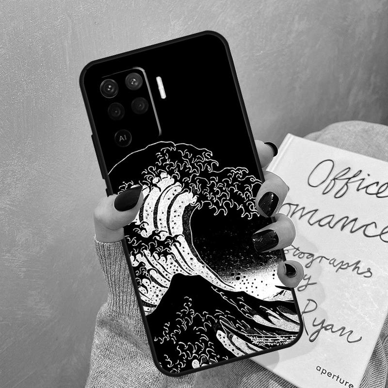 Great Kanagawa Wave Case For Oppo A54 A74 A94 A17 A57 A77 A76 A16 A96 A18 A60 A80 A40 A38 A58 A78 A98 A15 A5 Pro