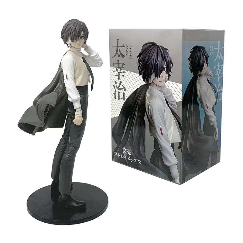 23cm Bungou Stray Dogs Anime Figure Youth Dazai Osamu Action Figure Nakahara Chuuya Figurine PVC Collection Model Doll Toys
