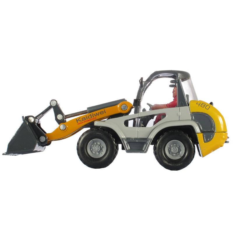 1/50 Light Bulldozer Truck Toy Car Model Diecast Engineering Vehicle Miniature Four Wheels Collection Gift for Children Boys Kid