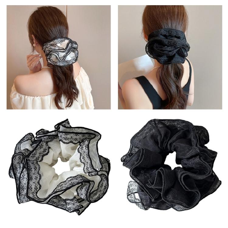 Aesthetic Scrunchies Women Hair Elastic Lace Hair Ties Wedding Party Headwear