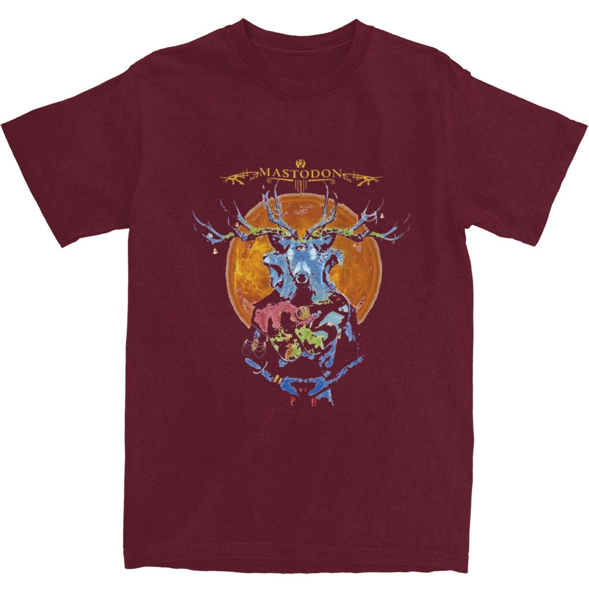

Футболка Mastodoned для мужчин женщин Графические футболки 100% хлопок одежда XXXXXL бордовый
