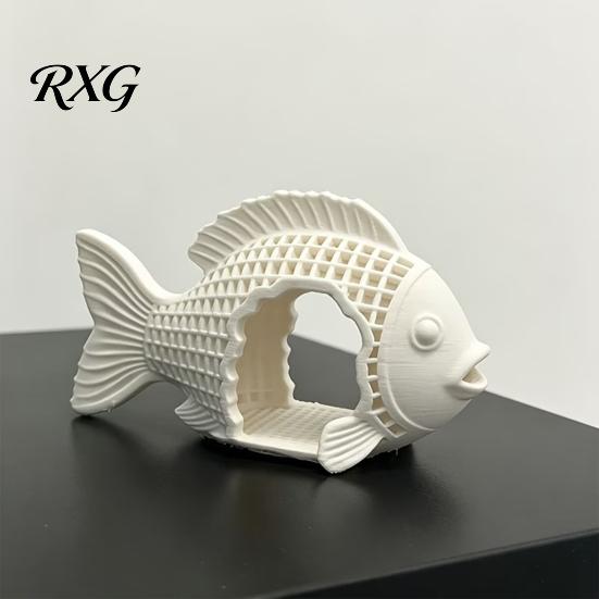 Shrimp Hiding Spot 3D Printed Hollow Fish Shape Aquarium Hideout Decor, Safe Breeding Decorative for Shelter Cave, Betta Ornament Decor Tank Landscape