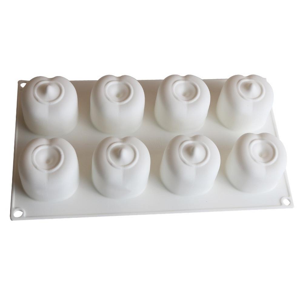 

8 даже форма для вишневого мусса для выпечки DIY вишневый мусс силиконовая форма шоколадная форма белый