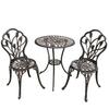 Luxury Cast Aluminum Outdoor Dining Table and Chairs Set for Garden or Balcony