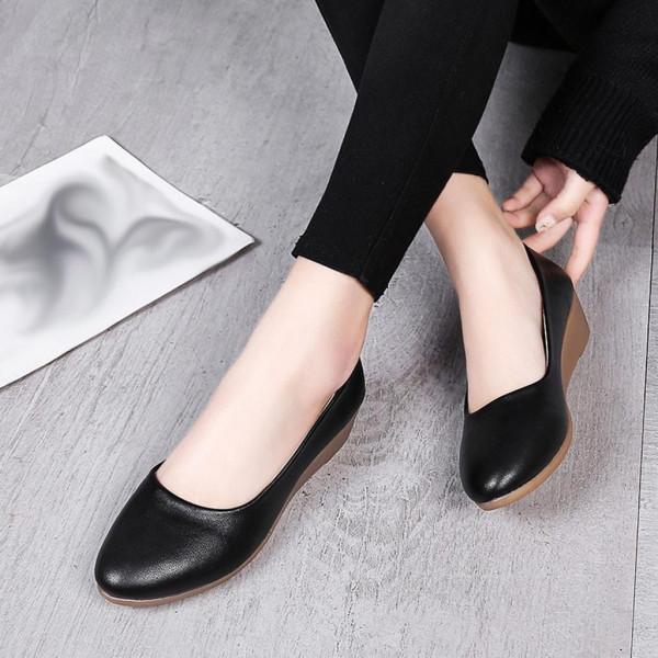 Zapato Zapatos cómodos de cuña para mujer con cabeza redonda y talla baja  39 caqui comprar a buen precio — entrega gratuita, reseñas reales con fotos  — Joom