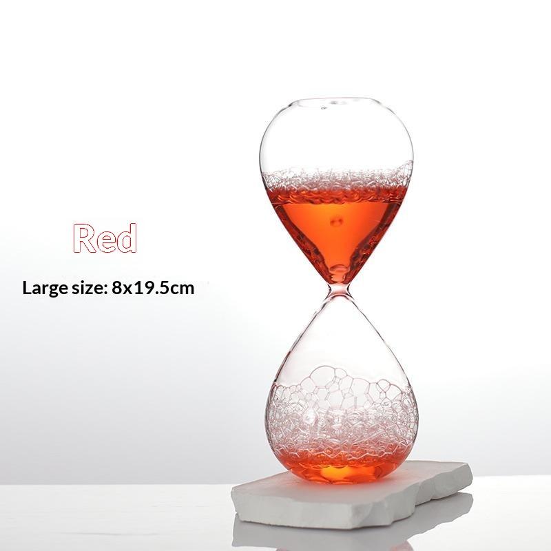 Bubble Singing Crystal Timer Handmade Craft Vintage Desktop Ornament for Living Room Office Desk Decor Unique Gift