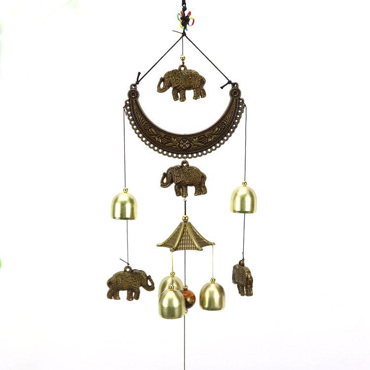 Crescent Bronze Alloy Wind Chimes Home Decoration Wind Bell Outdoor Yard Garden Living Room Wind Chimes