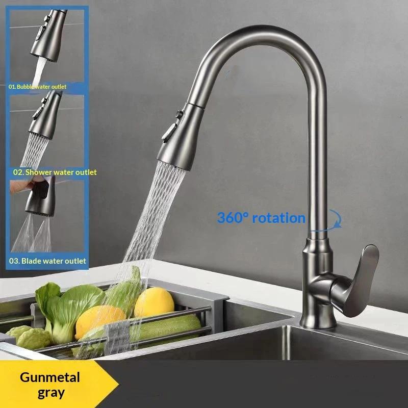 Universal Replacement Pull Out Spray Head for Kitchen Mixer Tap Ergonomic Nozzle for Modern Apartment Kitchen Use