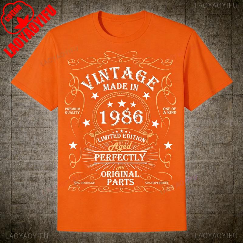 40th Birthday Retro Limited Edition Unisex WoUINISEX Vintage 1986 Casual Printed Tshirt Tops Allmatch Fashion Trending Streetwear S
