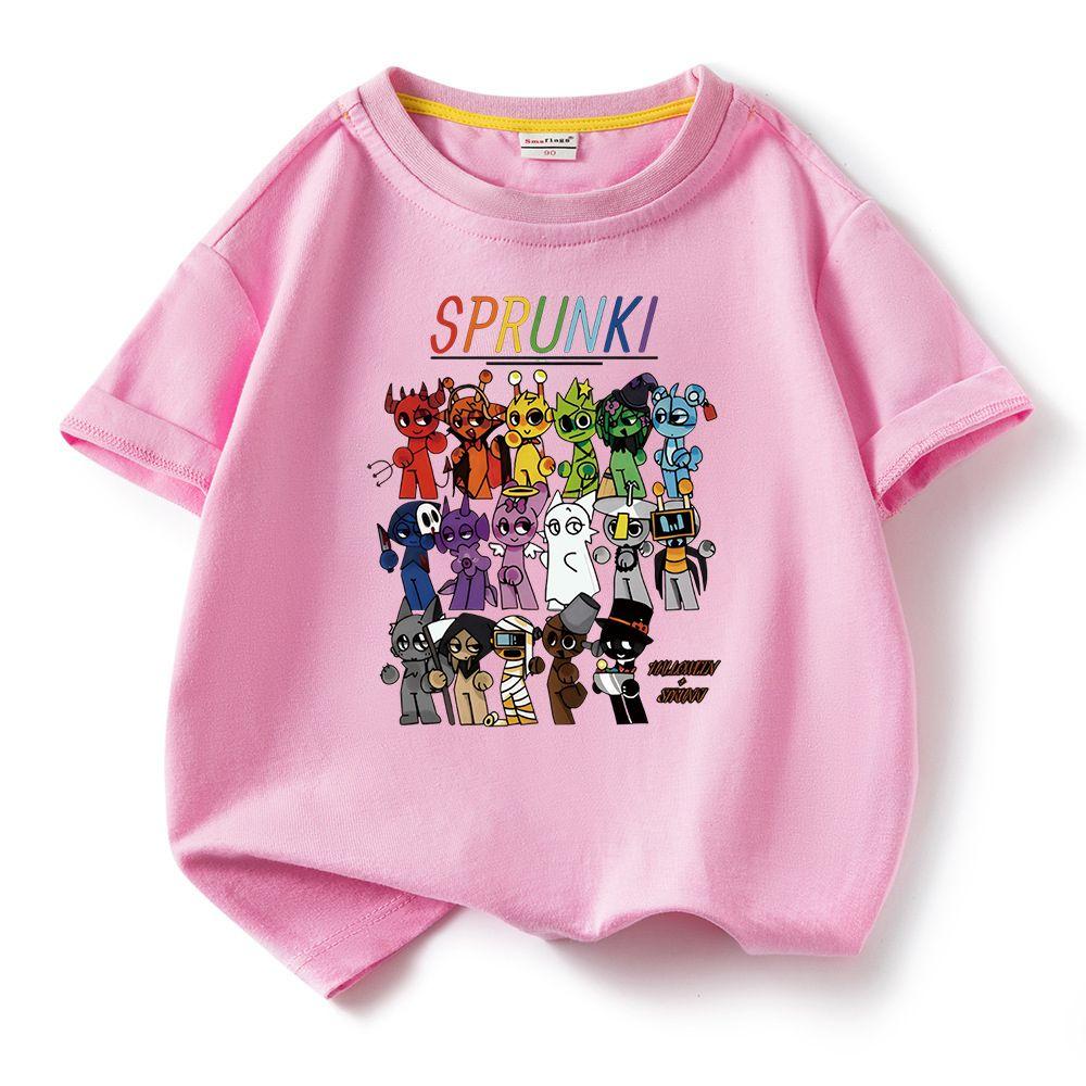 Sprunki Cartoon Print Pure Cotton Kids T-Shirt