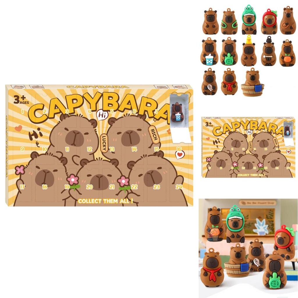 Capybara Decorative Pvc Figurine Collectible Blind Box Set For Home And Playroom Decor