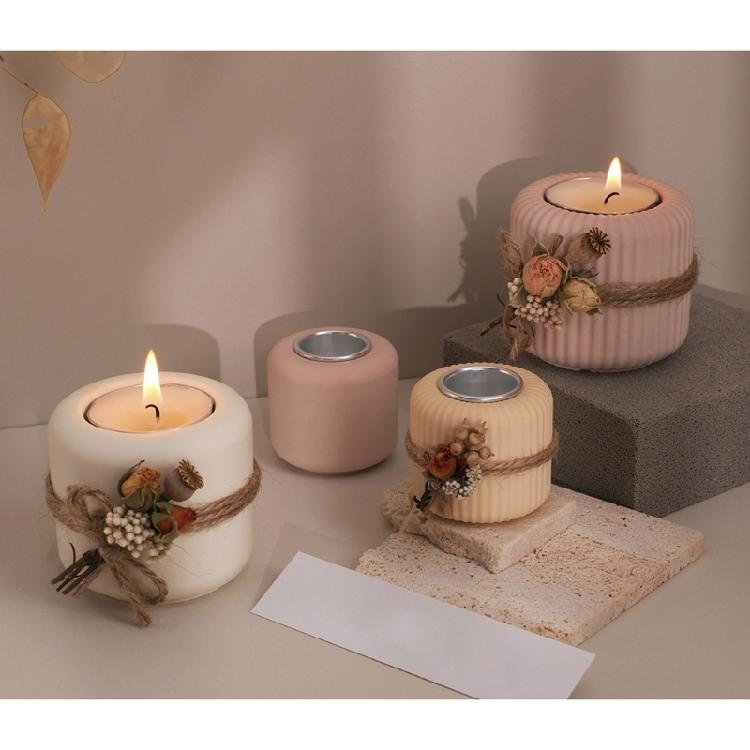 Silikon-Teelichthalter-Formen Zylinder Silikon-Kerzenständer-Form für Kerzentasse Teelichthalter Kerzenständer Dekoration