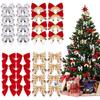 12pcs/set Colorful Home Decor Christmas Ornaments Assorted Bowknot Decorations