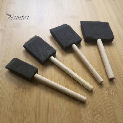 4 pezzi di pennelli in schiuma per pittura, pennello in spugna nera per pittura, macchie, artigianato, arte, ristrutturazioni, spugna di assorbimento