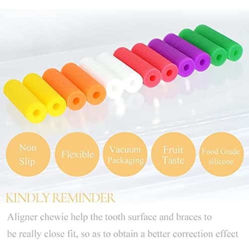 12 Chase Invisible Aligners, 6 Colors and 6 Flavors, Invisible Tray Aligner, Chomper, Aligner, Tracy Tar Chewy, Silicone, Chewing, Masseter Muscle Exe