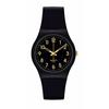[Swatch] Golden Tac SO28B113 34mm Horloge - Zwart met Gouden Accenten