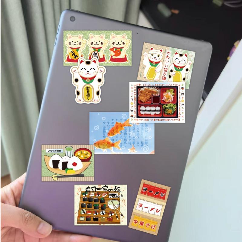 40pcs Retro Japanese Style Food Stickers for Lugage Laptop Phone Shell Decoration Student Stationery DIY Scrapbooking Posters