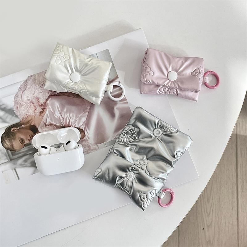 Headphone Case Bows Data Cable Storage Bag Portable Data Cable Earphone Organizer Earphone Storage Bag Earphone Bag