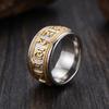 Casual Men's Stainless Steel Rings Sanskrit Rune Inspired Vintage Ring Court Finger Ornaments Fashion Jewelry Party Gifts