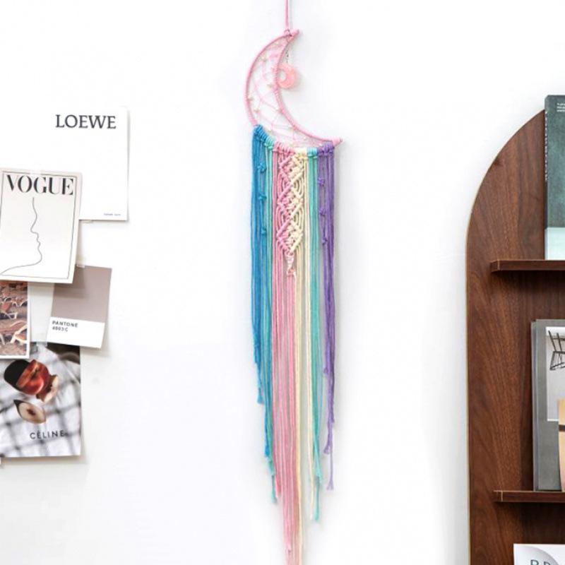 

Летний - Готовый Декор Ручной Работы для Подвешивания на Стену:Ловец снов, Идеально подходит для пляжных домов, мероприятий на открытом воздухе и детских комнат 20X90