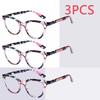 1/2/3PCS Anti-blue Light Reading Glasses with Elegant Floral Prints PC Frame Unisex (suitable for Both Women and Men)