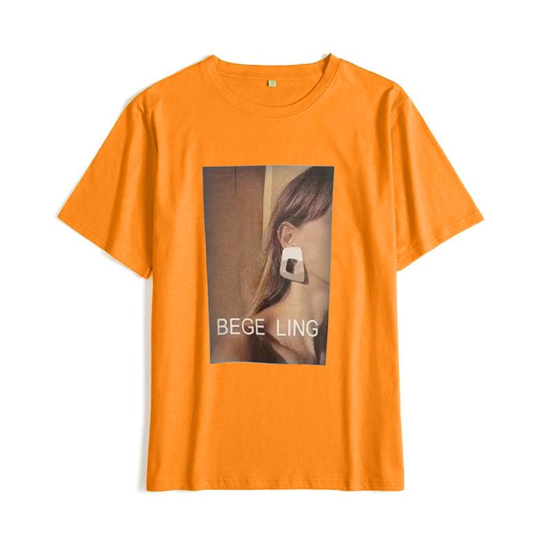 

Shellsuning Повседневная мягкая футболка с круглым вырезом с принтом, женские хлопковые летние винтажные футболки с графическим рисунком, женские свободные модные женские топы с короткими рукавами XXXL жёлтый