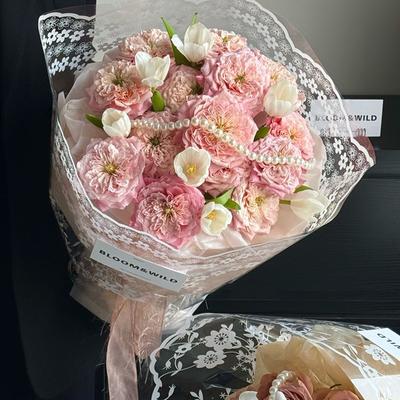 20Pcs Clear Flower Wrapping Paper Lace Flower Packaging Paper Waterproof Transparent Gift Bouquet Decorative Packing Supplies