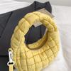 Pleated cloud bag women's autumn and winter new down cott handbag casual versatile bubble shoulder messenger bag