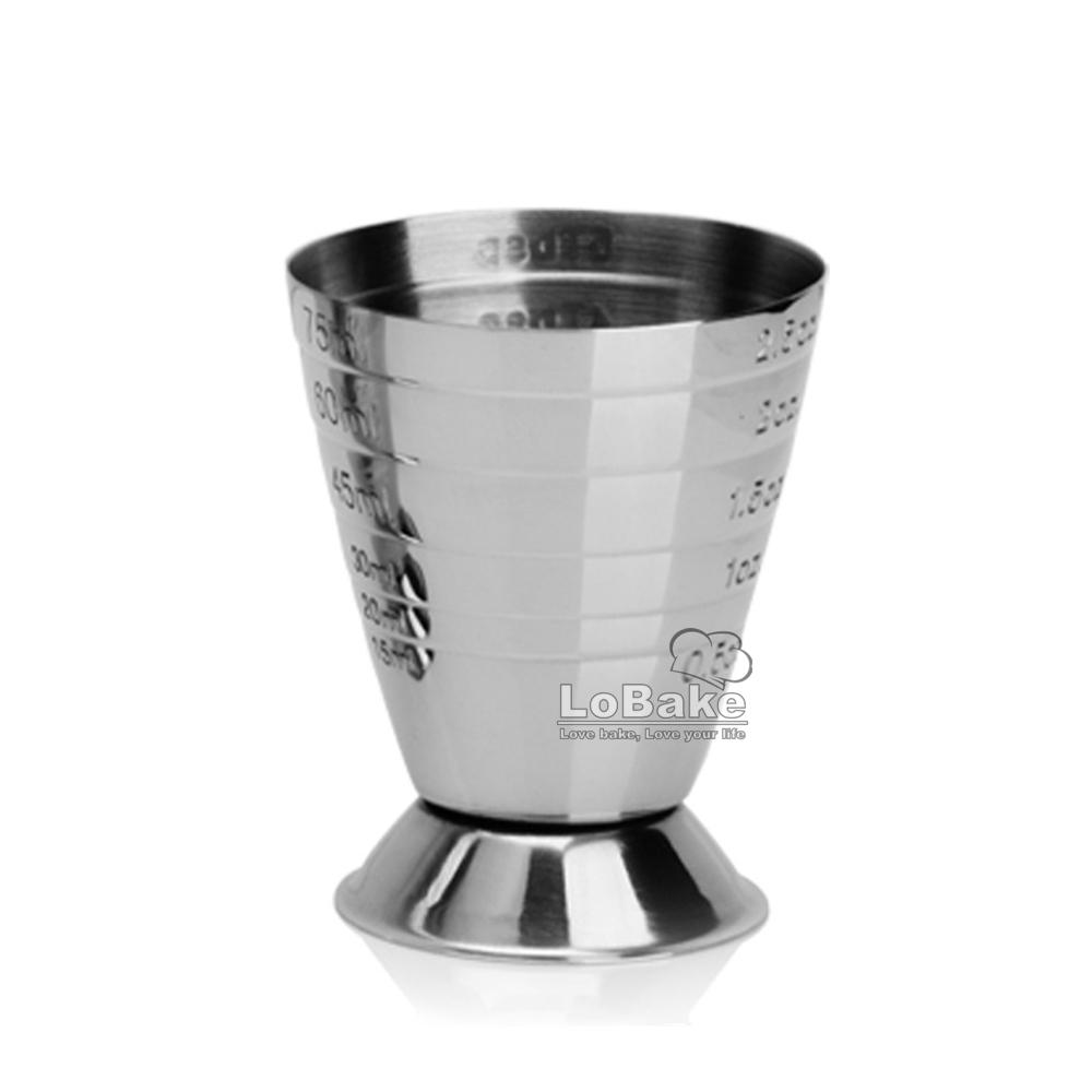 Stainless Steel Bar Wine Whisky Cocktail Wine Cups & Mugs Measuring Cup 15--75ml for Drinking Supplies