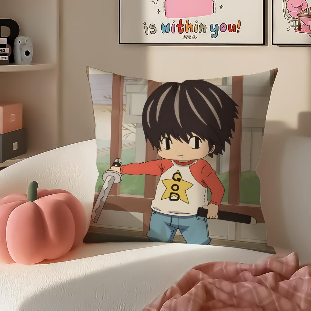 KKotaroS LLives AAlone Cushion Cover Pillowcase Short Plush Invisible zipper Room Sofa Cushion Cover