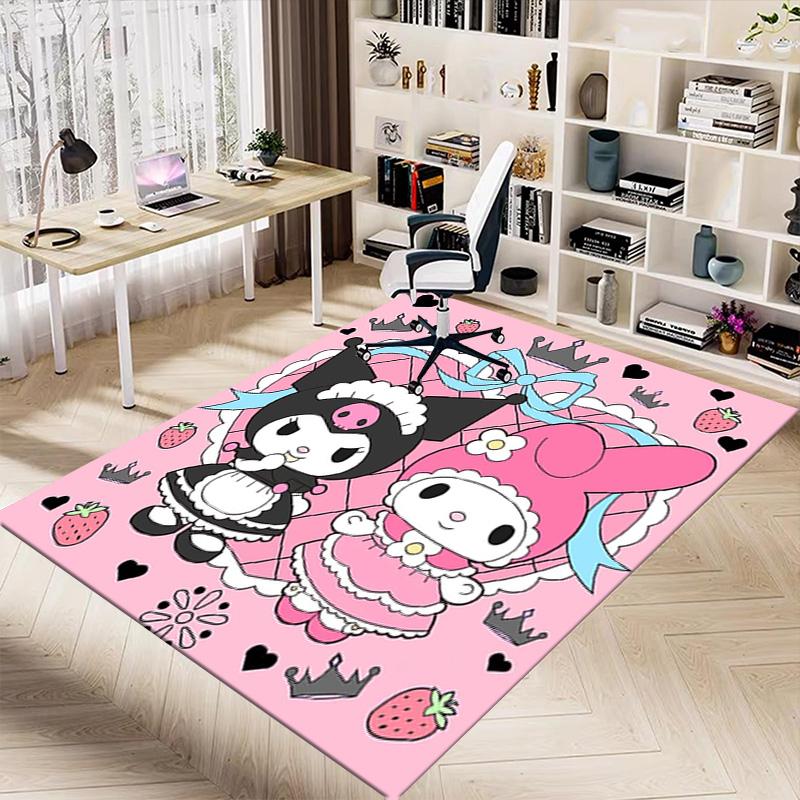 Cute Characters Pastel Outfits Carpet For Playroom Bedroom Living Room Sofa Home Decorkids Game Area Rug Nonslip Floor Mat