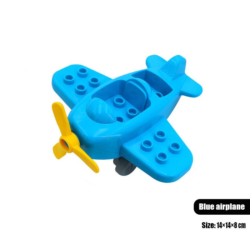 Trailer Car Motorcycle Boat Big Building Blocks Collocation Vehicle Accessory Kid DIY Toys Compatible With Duploed Set Gift