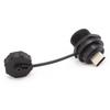 with Dust Cover Waterproof USB Connector IP67 Type C Socket Panel  Equipment Connection