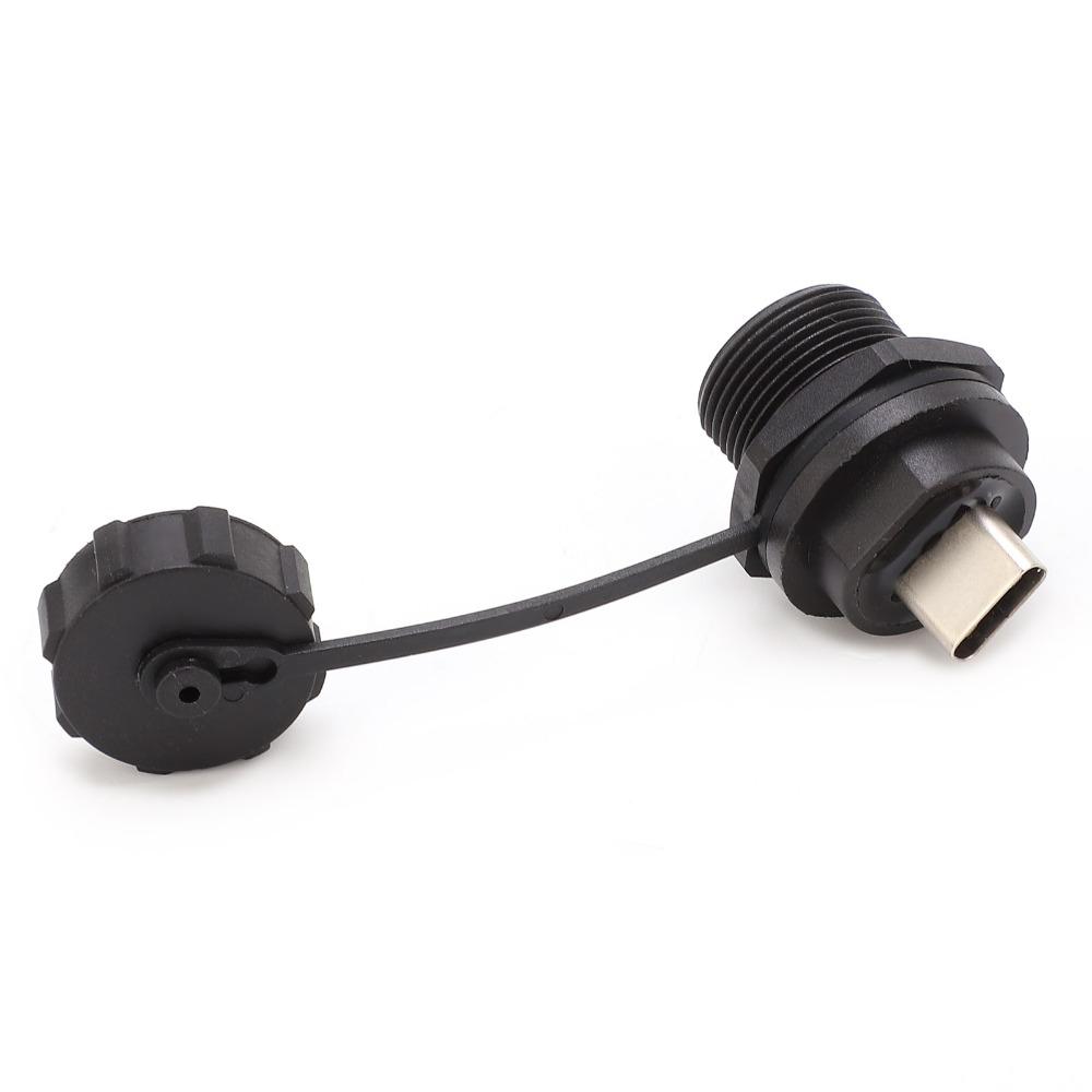 with Dust Cover Waterproof USB Connector IP67 Type C Socket Panel  Equipment Connection