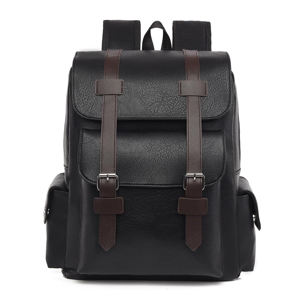 Large Capacity Men's Backpack Multi-Function PU Backpack Travel Computer Bag Women Backpack