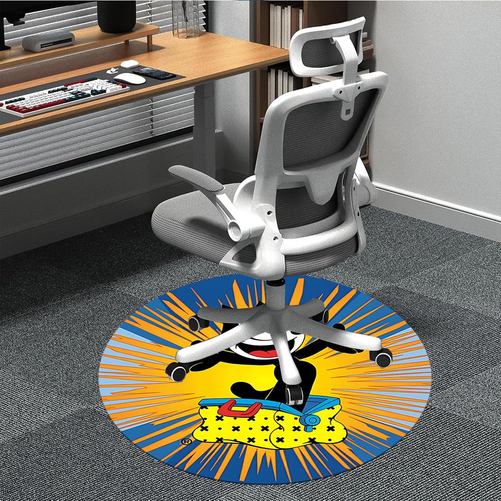 1pc Felix Cat Office Round Area Rug, Bedroom Living Room Home Decor, Room Deco,  Offic a1016163 80cm by 80cm