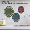 Good-Collapsible Colander, Set Of 3 PCS Collapsible Strainer, Colander Perfect For Draining Pasta, Fruits And Vegetables
