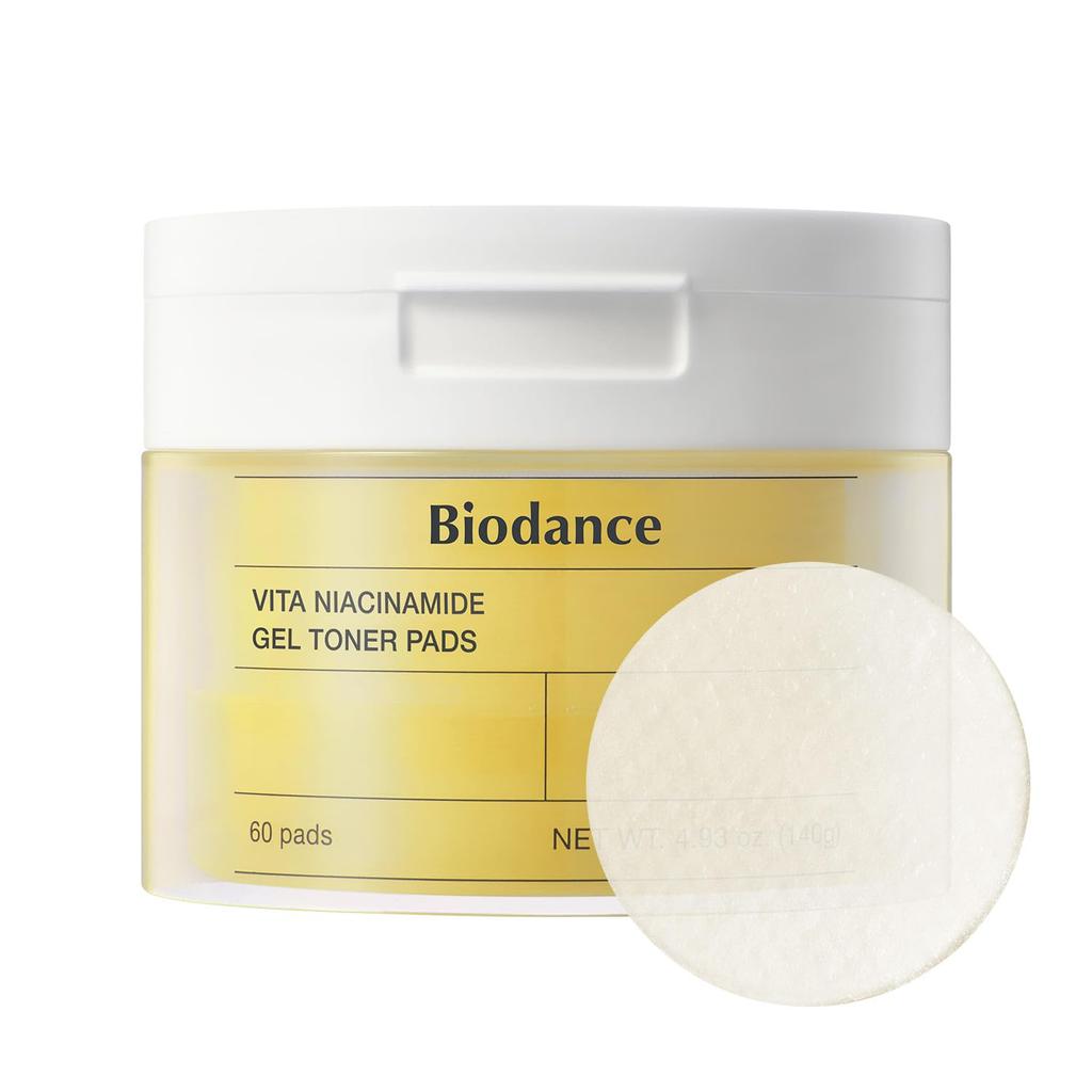 Biodance Vitagel Toner Pads Brightening Glutathione Niacinamide Tone Up Wipe Pads Spot Pack Point Pack (60 Sheets)