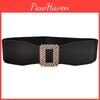 Eleganter breiter Kunstleder-Taillengürtel für Kleider und Mäntel mit Legierungsschnalle für Damen