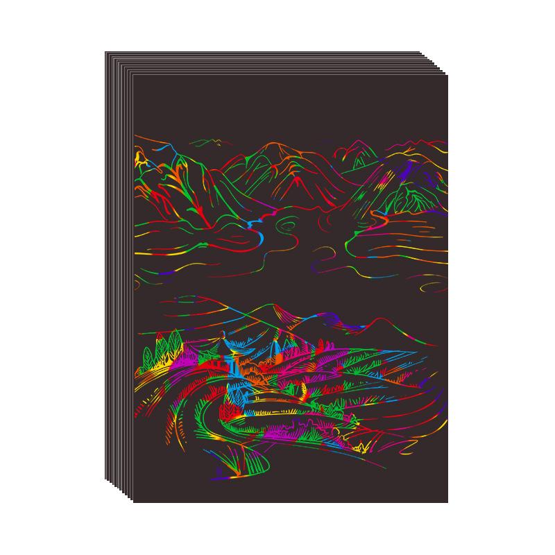 Children's Colorful DIY Scratch Art Book: Creative Graffiti & Kindergarten Art Paper