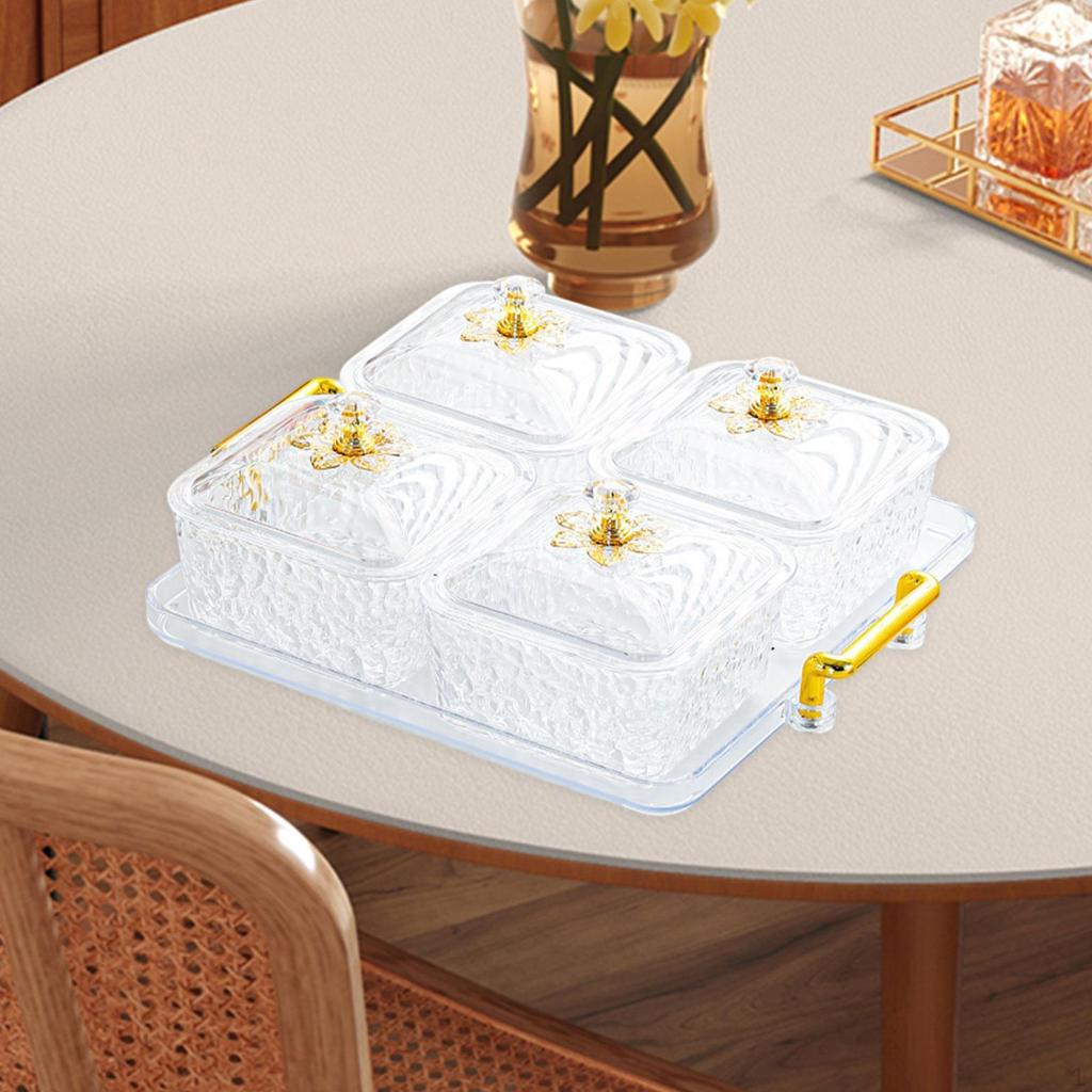 Dried Fruit Plate Set Appetizer Food Storage Container Decorative Candy Bowl Seasoning