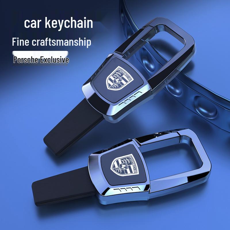 Hochwertiger Anti-Lost Schlüsselanhänger für Porsche: Macan, Cayenne, 911, Neuer Panamera, 718, Taycan