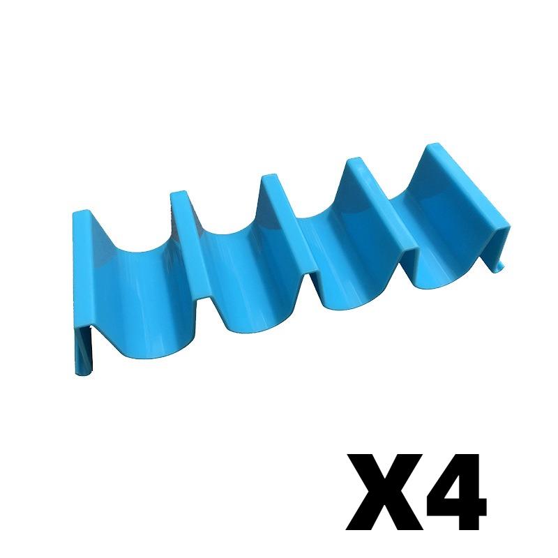 Wave Shape Plastic Taco Holder Stand, Mexican Taco Shell Display Rack, Food Storage Tray Holder for Home Kitchen Restaurant Tableware