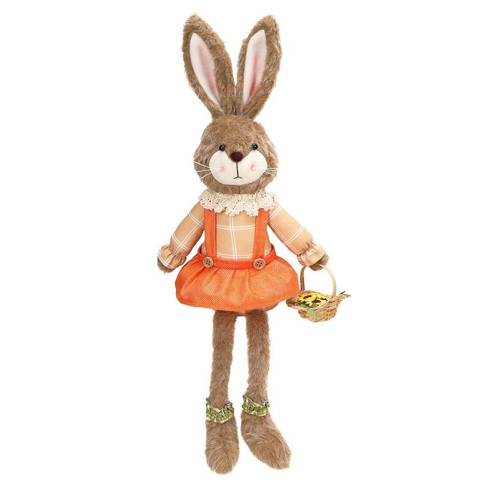 Long Legged Easter Bunny Ornament Pastoral Style Rabbit Decor  Home Decoration