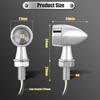Motorcycle LED Turn Signal Light Chrome Bullet Moto Led Brake Stop Lights 8mm 12V Mini Signal Lamp For Honda Yamaha Cafe Racer