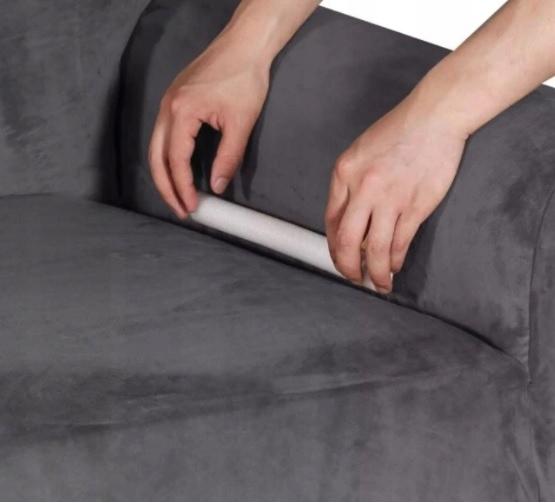 Cover For 3-Seater Corner Sofa, Black Velvet