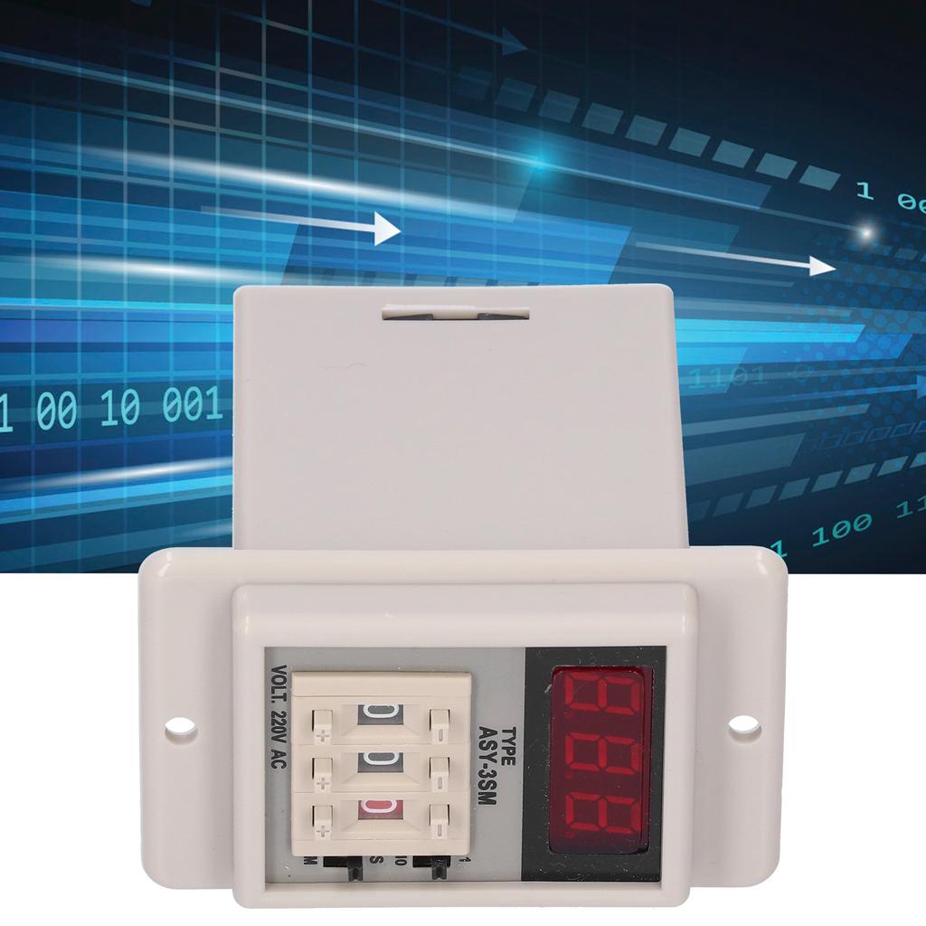 JYIO Time Relay Digital Display High Accuracy Delayer 99.9S‑999M AC 220V 50Celsius60Hz