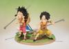 TAMASHII NATIONS Figuarts ZERO ONE PIECE Luffy Ace Sabo Promise 90 mm PVC ABS bemalte komplette Figur – Stiefbruder – ca.. &