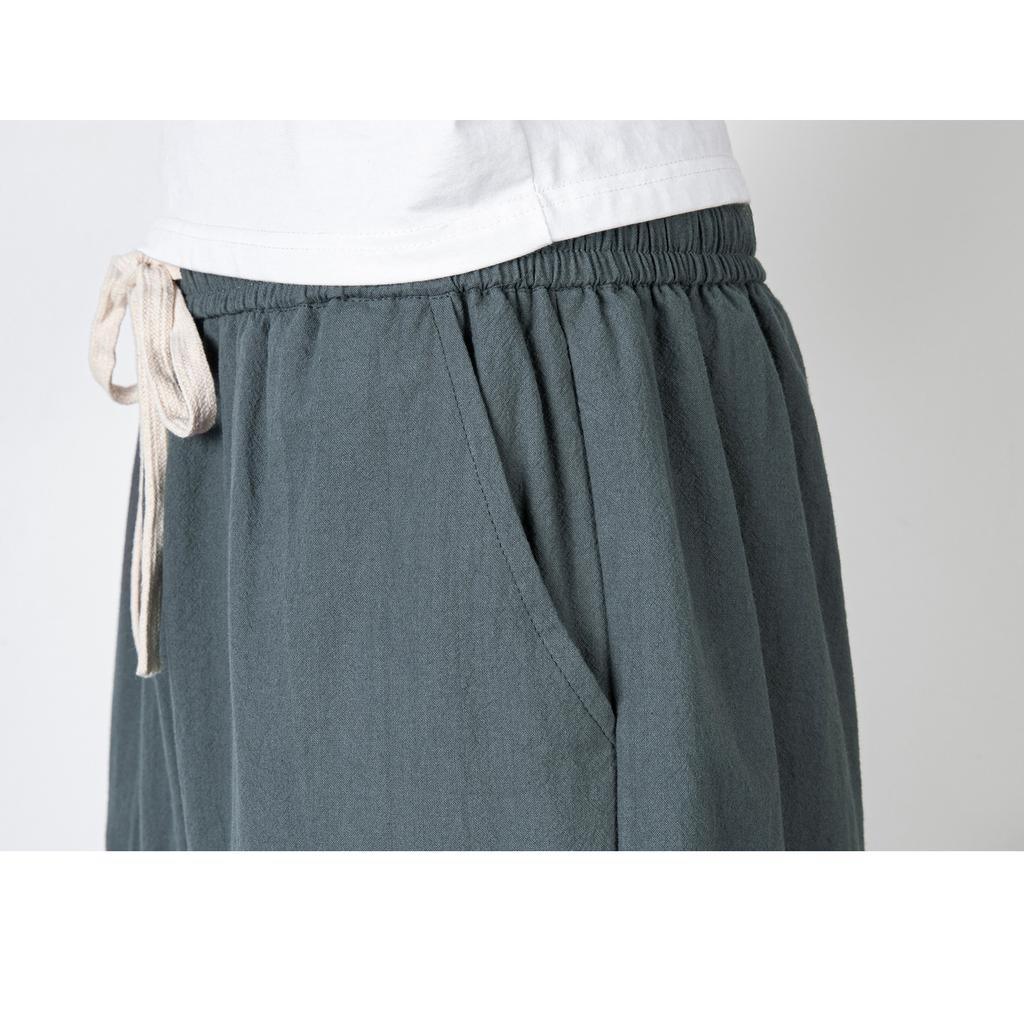 Letní kalhoty Velké velikosti Pánské Bavlněné Vysoké Velké velikosti Široké nohavice Lněné kalhoty Oversized Jogger kalhoty Pánské Plus Size Volné kalhoty